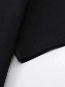 Disney Women's T-Shirts Stitch And Lilo With Hearts And Rainbow Colors Pattern T-Shirts Casual Short-Sleeved Stylish Casual Outdoor Shirts Unisex Daily Wear For Gifts Home Clothes - Black - View 3