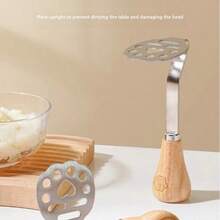 1 件土豆压实魔术工具，不锈钢土壤压实装置，非常适合制作土豆泥和紫薯泥，适合作为辅食；材料。 - 彩色 - 查看 4