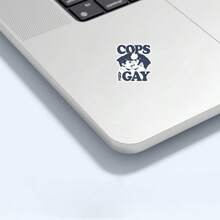 Kissing GAY Humorous Vinyl Decal For Policemen - COPS ARE GAY Sticker For Water Bottle, Laptop, Fridge, Car Bumper