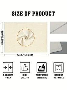 1/2/4 Piezas Manteles Individuales Florales Navideños, Diseño Floral de Acebo Rojo y Verde, Manteles Individuales Rectangulares Impermeables y Resistentes al Calor de Poliéster Tejido, Lavables a Máquina, Decoración del Hogar Navideña y de Invierno, Adecuados para Reuniones Familiares, Fiestas, Decoraciones Navideñas, Decoración de Mesa de Comedor Navideña, 32x42cm - Rojo y blanco - Ver 2