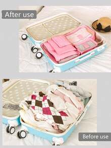 6pcs/Set Small Size Travel Luggage Organizer Set - Multi-Functional Lightweight Packing Cubes, Organizer Bags For Storage And Packing, Luggage Organizer Cubes, Multi-Purpose Organizer Bags, Compressible Packing Organizers, Travel Organizer Bags, Includes: Multi-Functional Organizer Bag, Waterproof Toiletry Bag, Cosmetic Organizer Bag, Compression Packing Cubes, Summer Holiday Seasonal Storage Bag, Makeup Bag, Shoe Bag, Luggage Bag, Travel Essentials, Suitable For Cosmetics, Skincare, Eyebrow Pencils, Makeup Sponges, Combs, Nail Polish, Manicure, Jewelry, Perfume, Stationery, Digital Products Storage, Holiday Gifts - Multicolor - View 4