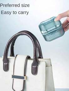 1/2 pièces Boîte de rangement pour appareils dentaires invisibles, boîte de rangement orthodontique à double couche, boîte pour brackets invisibles, boîte de nettoyage portable avec design de drainage, convient pour la maison, l'extérieur et les voyages