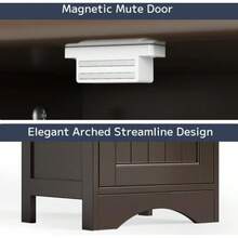 Storage Cabinet Bathroom Storage Cabinet With Adjustable Shelves, 2 Doors For Bathroom, Kitchen, Living Room, White