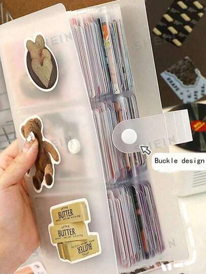 3 Inch 84-168 Compartments Family Photo Case, Transparent PVC Idol Card Album, Dust-Proof And Moisture-Proof, Star Card Collection Book, Creative Photo Organization Book, Fan Gifts, Birthday Souvenirs, Star-Chasing Storage Box, New Style Birthday Commemorative Album Student Collection Book