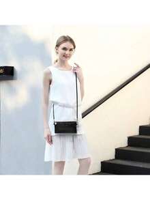 1pc Women's Small Shoulder Bag, Crocodile Embossed Crossbody Bag, Phone & Coin Purse