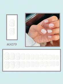 24 piezas / Set de uñas cuadradas cortas para presionar. Película base blanca de otoño/invierno con diseño de estampado de leopardo francés. Removible y reutilizable. Decoración de uñas para DIY. Adecuado para damas / mujeres para citas, reuniones diarias.