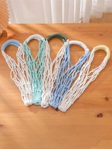 Sacs en maille tissés à la main, tasses à eau, sacs portables pour boissons, café, réutilisables, sacs pour bouteilles d'eau portables, sacs pour boissons, sacs portables, sacs en maille décoratifs, sacs de rangement décoratifs, convenant comme cadeaux artisanaux pour les amis, la famille et les camarades de classe, parfaits pour les plages, les pique-niques et les voyages - cadeaux décoratifs pour les amis, la famille et les camarades de classe, articles essentiels pour les pique-niques, artisanat artistique