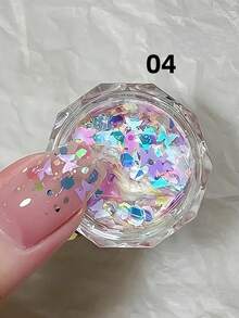 1Pc Colorful Five-Pointed Star Nail Glitter Sequins Mixed Laser Star Thin Slice Diy Nail Art Decorations Nail Supplies Nails Nail Charms Nail Gems