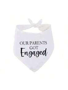 1 szt. śliniaczki bandana dla zwierząt, trójkątne śliniaczki dla psów i kotów, wzory: Moi ludzie biorą ślub, starszy brat, powiedziała tak, tester jedzenia dla niemowląt, odpowiednie na imprezy, wesela, baby shower i inne okazje - Wielokolorowe - Zobacz 16