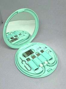 1Pc Multifunctional Data Cable Kit With Charging Storage Box, 60W Fast Charging, Can Be Used As A Mobile Phone Model Holder Simple Portable Charging Cable Adapter Kit, USB Lightning Adapter Adapter Kit College Dorm Essentials Travel Essentials Travel Accessories Travel Must Haves Beach Vacation Summer Holiday School Accessories Back To School Supplies Stuff - Multicolor - View 29