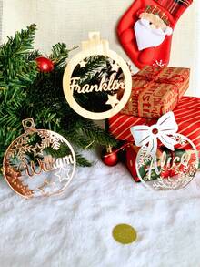 1/3/5 Stück, Weihnachtsdekoration, Weihnachtsschmuck, Weihnachtsgeschenk, Weihnachtsornament, personalisierter Hundepfoten-Ornament, individueller Katzen-Weihnachtsornament, Haustier-Gedenk-Ornament 2025, Geschenk für Hundemama, 1 Stück individueller Weihnachtsornament mit Wunschtext, personalisierter Namensornament mit Pfoten-Form und Schneeflocken-Element, Holzornament für Weihnachtsbaum