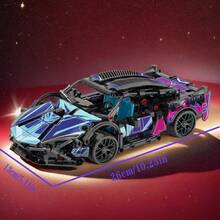 1585pcs Sports Car Building Blocks Set, Multi-Color Plastic Interlocking Bricks, DIY Craft Kit, Office & Home Decor, Creative Party Game, Ideal For Easter, Halloween, Christmas Gifts