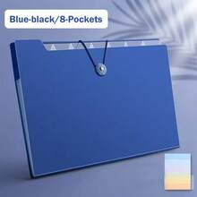 Carpeta de archivo expandible multifuncional A4, organizador ultraligero y flexible para la escuela y la oficina (4 colores)