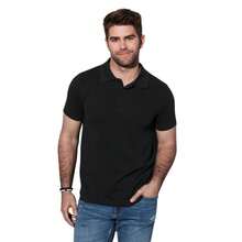 Stedman Mens Lux Polo Shirt (Black Opal)