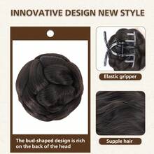 Elegante pinza para el cabello negra, perfecta para peinados de mujer - con un diseño dentado para un agaruro, fácil de usar, adecuada para coletas y moños, accesorio de cabello ideal para bodas, fiestas y ocasiones formales; diseño elegante y encantador, cómoda y segura de usar Pinzas de moda para el cabello en invierno