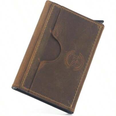 Minimalist Slim Wallet Men, RFID Card Holder Minimalist Wallet, RFID Blocking Wallet Leather, Business Card Holder Wallet Men, Leather Credit Card Holder Wallet Curved, Black