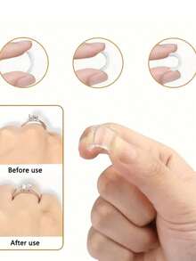Dụng cụ điều chỉnh kích cỡ nhẫn bằng nhựa, miếng đệm điều chỉnh kích cỡ nhẫn vô hình, thích hợp cho nhẫn bị lỏng, phù hợp với mọi kích cỡ ngón tay. Dụng cụ điều chỉnh kích cỡ nhẫn vô hình, thích hợp cho nhẫn bị lỏng - Có nhiều kích cỡ ngón tay, thoải mái và bảo vệ. Dụng cụ siết chặt trong suốt có thể điều chỉnh, công cụ điều chỉnh kích cỡ, bảo vệ trang sức, thích hợp cho nhẫn bị lỏng. Dụng cụ điều chỉnh kích cỡ nhẫn phù hợp với mọi loại nhẫn, có nhiều kích cỡ. Dụng cụ điều chỉnh kích cỡ nhẫn dành cho nữ. - Nhiều màu - Xem 6