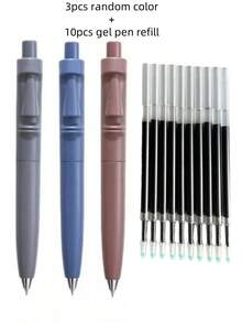 5pcs Easter Island Moai Statue Retractable Neutral Pens, Low Center Of Gravity, Mini Pocket Pens With Large Capacity Ink Refills, Black Ink, Suitable For School, Party, Office, Back To School Season