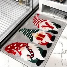 سجادة حمام بنمط شجرة عيد الميلاد، بساط الباب، سجادة حمام عيد الميلاد، سجادة مطبخ، بساط الباب، ديكور منزلي داخلي لعيد الميلاد، هدايا عيد الميلاد، ديكورات منزلية لعيد الميلاد، سجادة مانعة للانزلاق، بساط الباب، سجادة حمام - ماصة للماء بشكل جيد، مانعة للانزلاق، قابلة للغسيل في الغسالة، بساط باب مستطيل من الصوف الاصطناعي، مثالي لديكور الحمام أو غرفة النوم، ديكور وإكسسوارات حمام عيد الميلاد، سجادة مطبخ