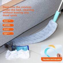 Plumero retráctil de microfibra con mango largo - Limpia fácilmente áreas de difícil acceso | Plumero retráctil para techos y esquinas | Herramienta de limpieza ligera para dormitorios y salas de estar | Eliminador de pelos y telarañas | Imprescindible para apartamentos y oficinas | Excelente para limpiar interiores de autos y persianas