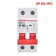 2 Poli (2P) Interruttore di circuito solare CC con protezione da sovraccarico e cortocircuito - Interruttore di circuito industriale pesante montato su guida DIN, adatto per pannelli solari, sistemi di energia rinnovabile, telecomunicazioni - Compatibile con 6A/16A/20A/32A/40A/50A/63A - Senza fusibile richiesto, design compatto, struttura durevole, specializzato in ingegneria elettrica