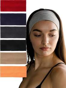 1 pieza Diadema de tela multicolor para mujer, adecuada para uso diario, diadema casual, turbante, diadema deportiva, pañuelo cálido, accesorio para el cabello de invierno