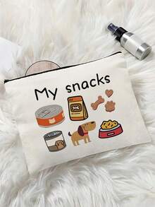 Adult Dog Snack Storage Bag, Cute Pet Snack Pattern, Lightweight Zipper Bag, Suitable For Travel, Odourless, Perfect For Pet Toys, Snacks, And Collars - The Perfect Gift For Dog Mums. - Multicolor - View 4