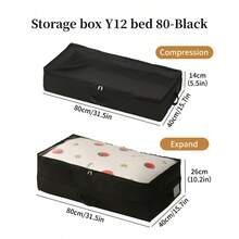 1pc Large Capacity Transparent Covered Storage Box, Compressible Clothes/Quilt Organizer Box For Home, Under Bed - متعدد الألوان - مشاهدة 11