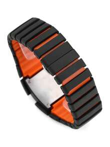 全新复古 Y2K 未来主义风格男士腕表，万圣节和圣诞节最佳礼物 - 橘色 - 查看 7