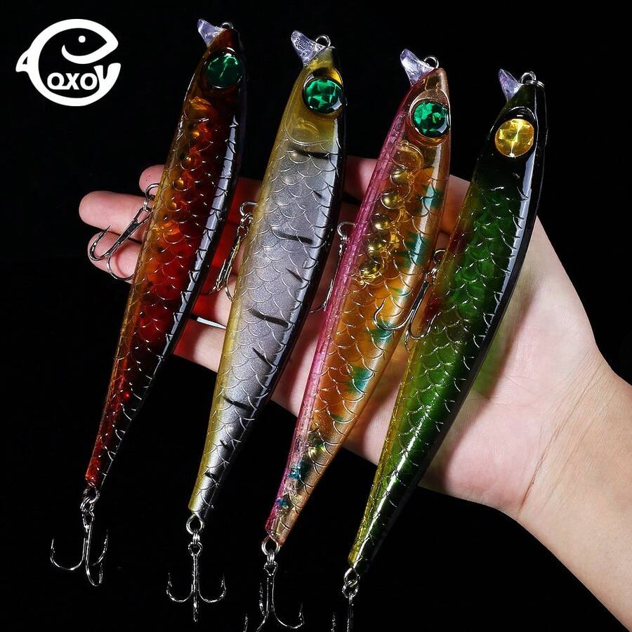 QXO Big Fishing Lure Wobbler 40g 17.5cm Ice Metal Winter Fishing Goods For Fishing Jigging Lure Minnow Swimbait - Multicolor - View 1