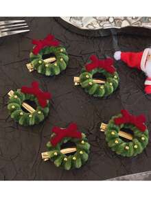 1 قطعة مشبك شعر لعيد الميلاد، اكسسوار شعر بشكل فراشة لأجواء عيد الميلاد، مشبك شعر مميز وممتع، هدية عيد الميلاد، مشبك شعر زخرفي، مناسب لاكسسوارات الشعر في الحفلات والمناسبات، اكسسوارات جميلة، مشابك شعر