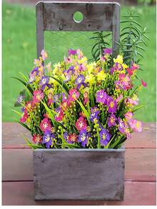 5 قطع/10 قطع من النباتات الاصطناعية متعددة الألوان مع ثمار وأزهار البابونج الصغيرة، ديكور منزلي نباتات خضراء مزيفة، مناسبة لعيد الميلاد، عيد الحب، عيد الأم، عيد الأب، عيد الفصح