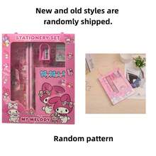 Sanrio 6/8/14 件套 Hello Kitty 卡通尺、卷笔刀、橡皮、笔记本套装，创意绘画办公用品，文具礼品套装，非常适合办公使用、派对礼品和收藏 - 英文书写派对笔记本 | 三丽鸥笔记本 | 耐用封面，非常适合作为赠品、2026 年新年礼物、毕业礼物或返校季礼物。
