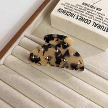 1pc/3pcs Set Versatile Acetate Elegant Retro Leopard Print Rhinestone Hair Claw Clips, Sophisticated Style For Thin Hair, Suitable For Daily And Casual Occasions Winter Hair Accessories Winter Hair Clip - Multicolor - View 7