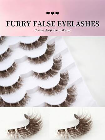 6 pares de pestañas postizas inspiradas en el manga | Material de mink falso libre de crueldad, estilo puro y seductor de pequeño diablo, efecto dramático de agrandamiento de ojos, ligero y reutilizable, ideal para cosplay, fiestas y maquillaje diario para destacar