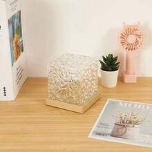 Creative Design Square Water Ripple Atmosphere Light, 16 Colors Gradual Rotating Flame Aurora Dynamic Lights, Northern Aurora ProjectionLight, Ocean Lamp WithRemote Control For Office Bar Restaurant Bedroom Underwater Projector Light