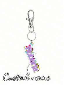 Chaveiro Acrílico Personalizado com Nome 3D, Etiqueta de Bagagem Personalizada para Mochila, Chaveiro de Alfabeto Colorido Feito à Mão, Joia de Casamento Pendurada na Moda, Chaveiro Anti-Perda para Chaveiro de Carro, Adequado como Presente de Aniversário para Namorado ou Marido Lantejoulas Estilosas, Coloridas, Moda de Outono, Moda Anos 2000, Y2k, Fofos Personalizados, Personalizados para Aniversários, Para Aniversários, Para Formatura, Para Baile de Formatura, Para Festa, Acessórios de Joias de Moda Personalizados, Chique Casual de Rua - Caleidoscópio colorido - Visão 17