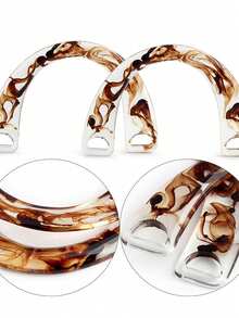 复古木质编织手柄 - DIY工艺手柄配件，适用于包袋制作和替换，4种款式可选 | 多功能野餐篮手柄及女士时尚包袋配件 | 送给爱人、亲戚、朋友、同学、同事和老师的完美节日礼物 - 彩色 - 查看 7