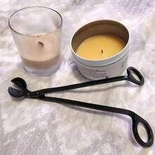 18cm Stainless Steel Candle Wick Trimmer Cutter Shears Round Head Handmade Tools - Multicolor - View 2