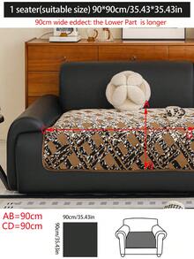 1 Stück Herbst/Winter Plüsch Dicke Warme Sofakissenbezug, Moderner Minimalistischer Rutschfester Sofasitzpolster, Staubdicht und Waschbar Sofabezug, Braun Weich und Farbbeständig, Haustierfreundlicher Schutzbezug, Verstellbar für Ecksofa, Geeignet für Schlafzimmer, Büro, Wohnzimmer Kombinationsmöbel, L-förmige Sofadecke und 1/2/3/4 Sitzer Sofa