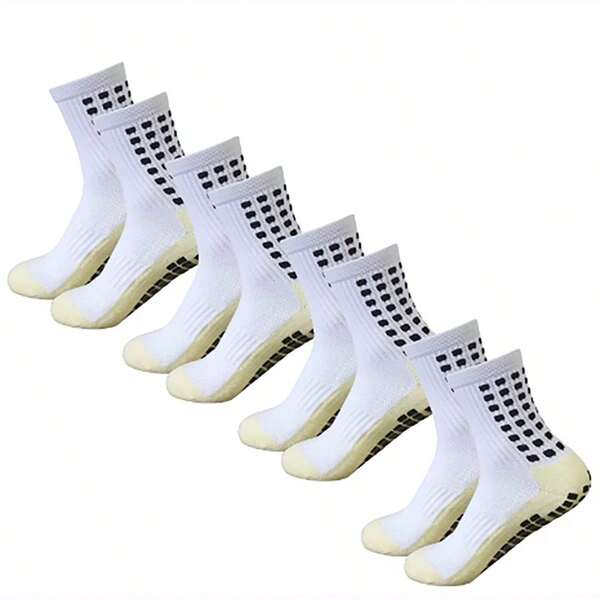 4 pares de calcetines de fútbol para hombres con almohadillas antideslizantes para fútbol, baloncesto y otros deportes