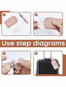 3pcs/1pc Luggage Tags,PU Leather Airplane Boarding Pass Creative Travel Luggage Tag, Flip Cover Suitcase Baggage Tag,Pink Luggage Tags,Carnival Cruise Luggage Tags,Small Luggage Tags,Bow Luggage Tag,Leather Letter Cute Luggage Tags With Privacy Name Card