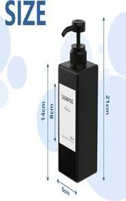 Anhow Shampoo And Conditioner Dispenser (Set Of 3_169oz), Soap Dispenser Refillable Body Wash Dispenser With Category Labels For Kitchen Bathroom - White - ColorA - 查看 2