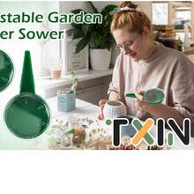 1PCS Handheld Seed Spreader, Precision Seeder For Small Tiny Seeds Like Vegetables & Flowers, Adjustable 5-Hole Sowing Tool For Lawn, Garden, Farm, Balcony Planting, Easy Pour-In Design - màu xanh lá - Xem 6