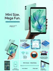 Teclast 台电 P85T 平板电脑（全志 A523 八核 1.8GHz 处理器/4GB 内存/64GB 存储/8 英寸 800*1280 IPS 显示屏/WIFI6/蓝牙 5.0/5000mAh 电池/Type-C 接口/30MP + 2MP 双摄像头/Android 14 系统）含键盘和配件套装 - 藍色 - 查看 2
