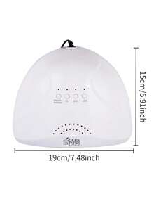 48W High Power Nail Lamp Nail Art Kit, LED/UV Dual Light Source, 5/30/60s Timer, Suitable For Nail Salon Or Home DIY - White - View 3