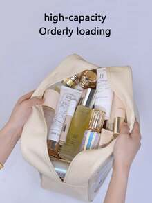 Trousse de maquillage portable de grande capacité, trousse de rangement à la mode pour cosmétiques de voyage, nouveauté 2025