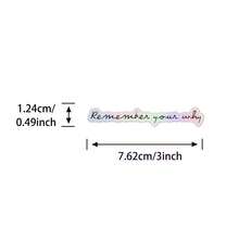 1/3pcs Remember Your Why Sticker, Motivational Sticker, Positive Quote Sticker, Positivity Sticker, Water Bottle Sticker, Laptop Sticker,Self-Adhesive, Single Use, Fade-Resistant, Perfect For Laptops, Water Bottles, Cars - Black and White - View 8