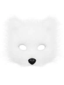 1 Set Of 2pcs Sexy Maid Costume Accessories - Plush Cat Ear Fox Mask & Tail, Role Play Outfit, Halloween Gift, Party Supplies - Multicolor - View 8