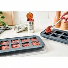 2 Tbsp. Silicone Freezer Molds - Storing Garlic, Herbs, Ginger, Pesto, Tomato Paste, Lemon, Purees And More - Silicone Food Freezer Tray - Cranberry U2013 2 - Pack - Gói 2 + Than - Xem 2